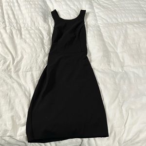 Crossed back black dress